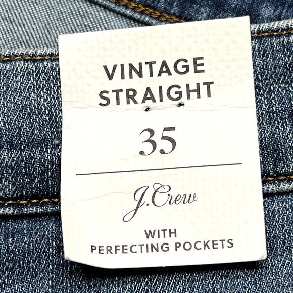 NEW J. Crew Vintage Straight Cropped Jeans Perfecting Pockets size 35 - Picture 10 of 13